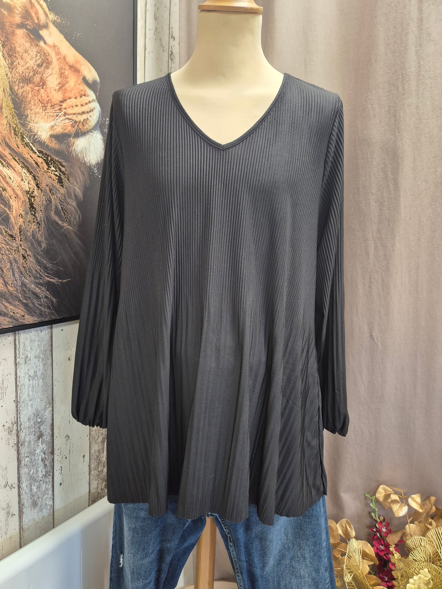 Tunique Noir Ms Mode T 46/48