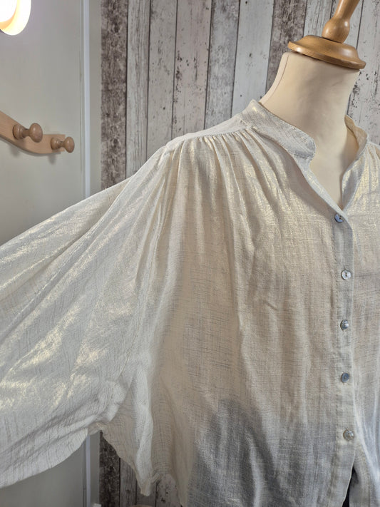 Chemisier Ecru oversize TU 40 au 46