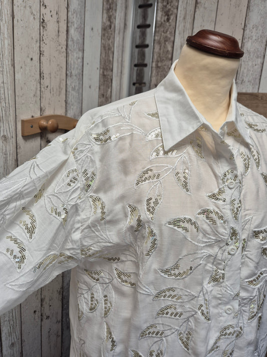 Chemisier Feuille Dorée