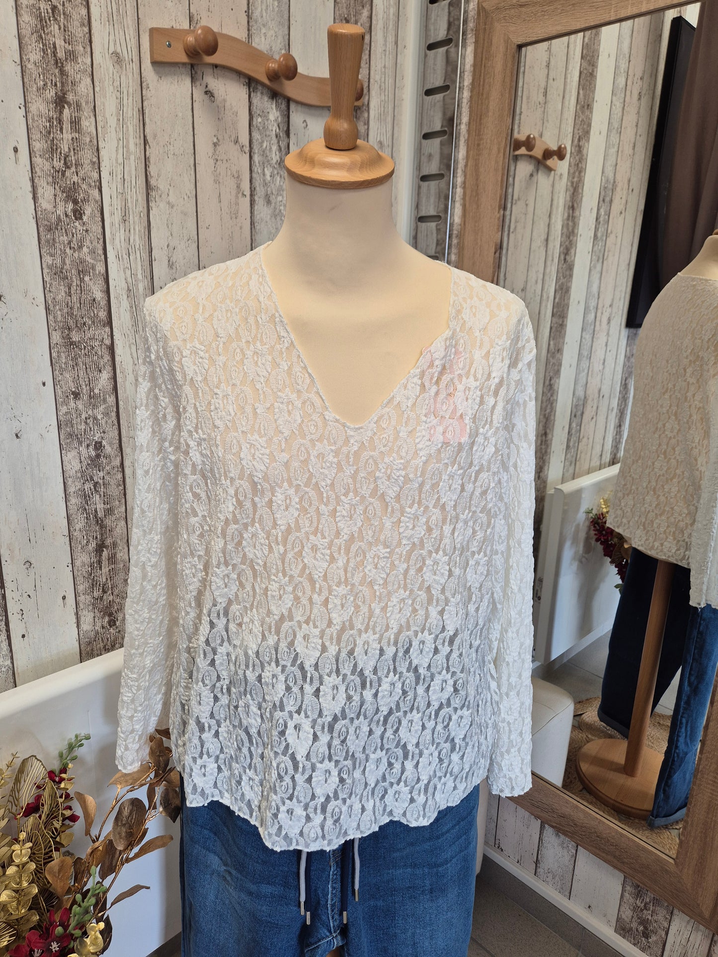 Top Dentelle Col V TU