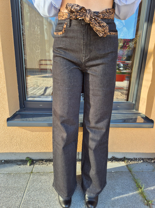 Jean ceinture Léopard