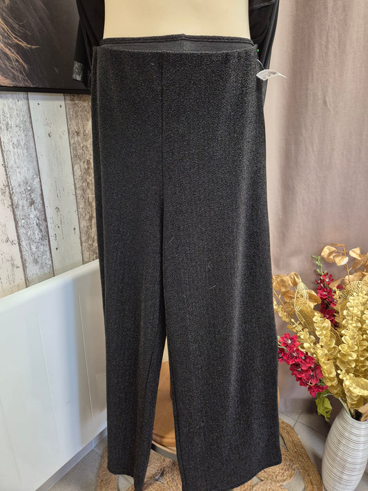 Pantalon Large Noir Lurex T46/48