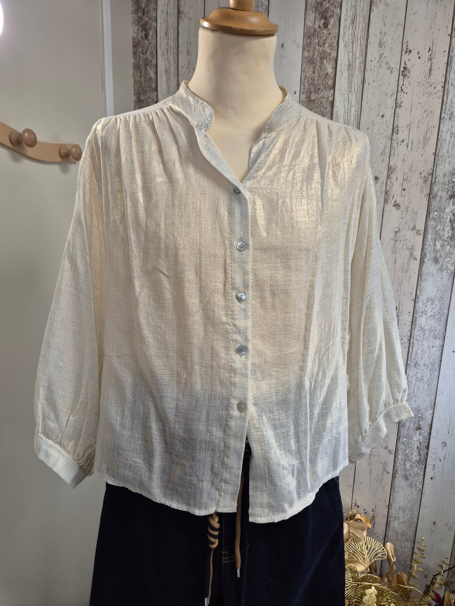 Chemisier Ecru oversize TU 40 au 46