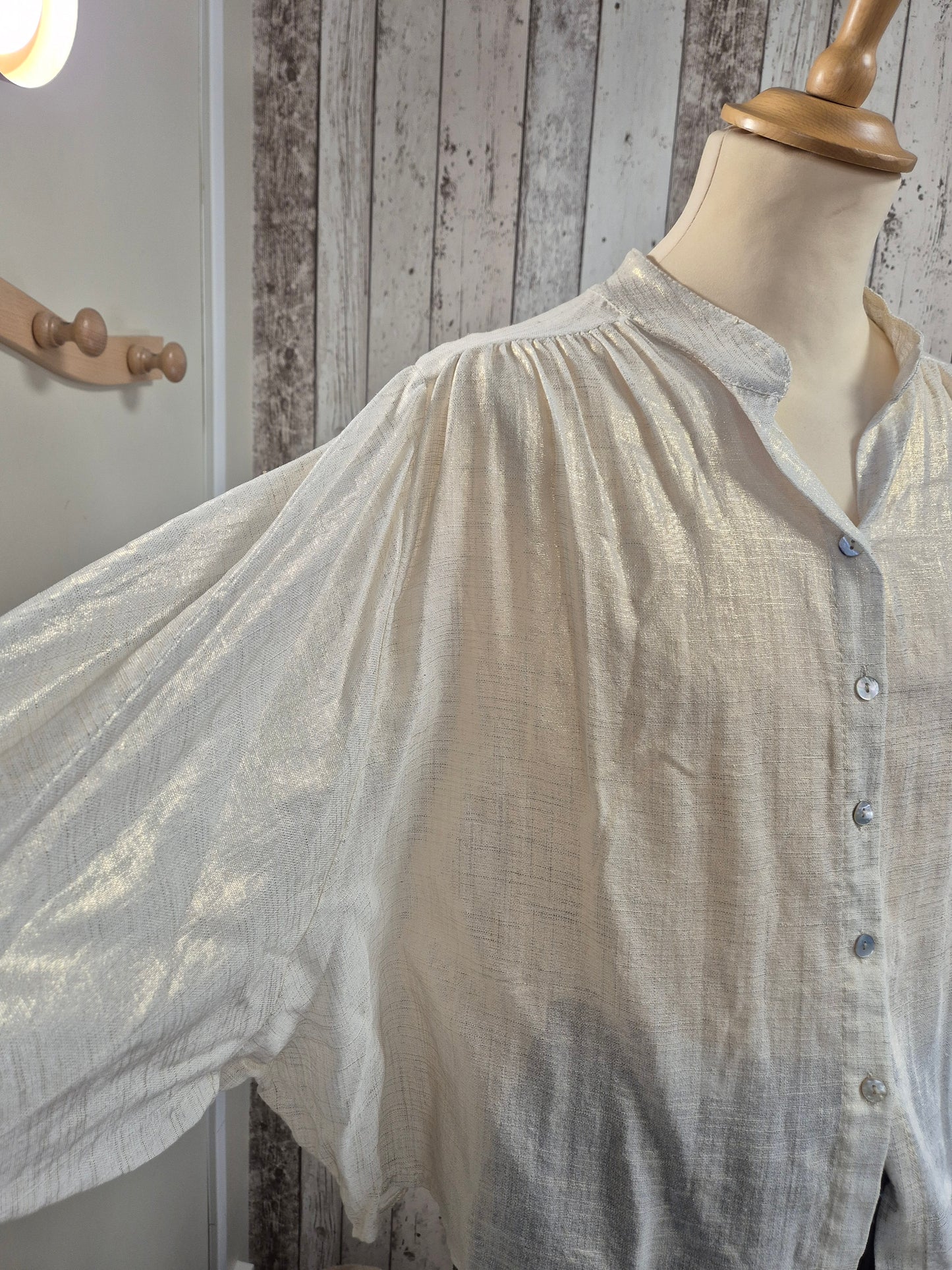 Chemisier Ecru oversize TU 40 au 46