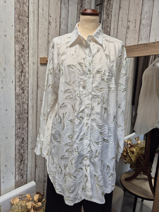 Chemisier Feuille Dorée