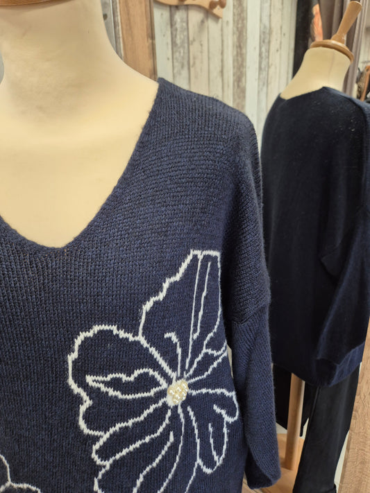 Pull Fleur TU 46 au 54/46