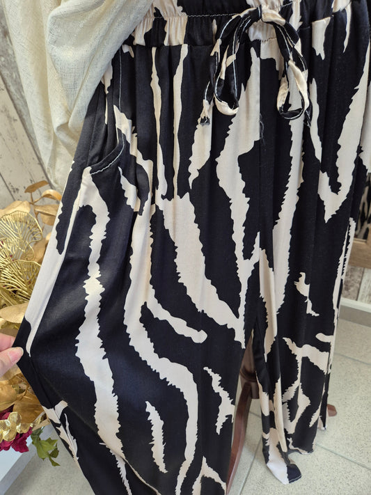Pantalon Fluide Zébré TU