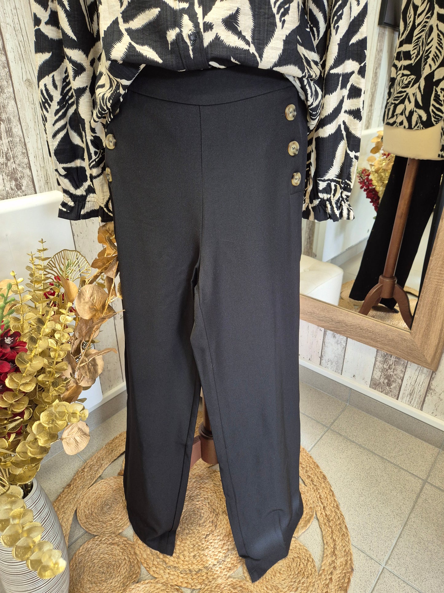 Pantalon à Pont Fluide