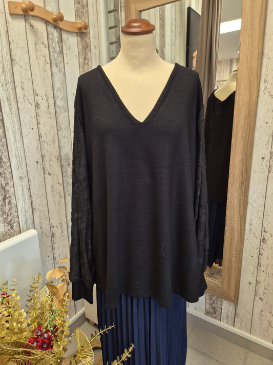 Top manche dentelle TU