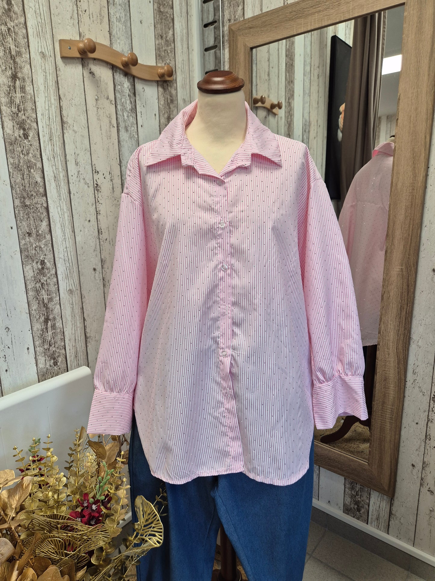 Chemisier Rayé Strass TU