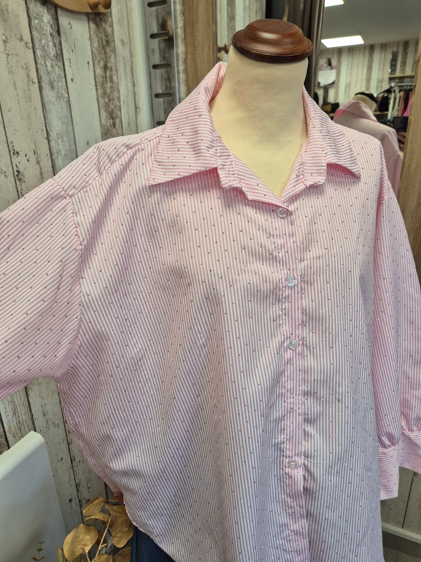 Chemisier Rayé Strass TU