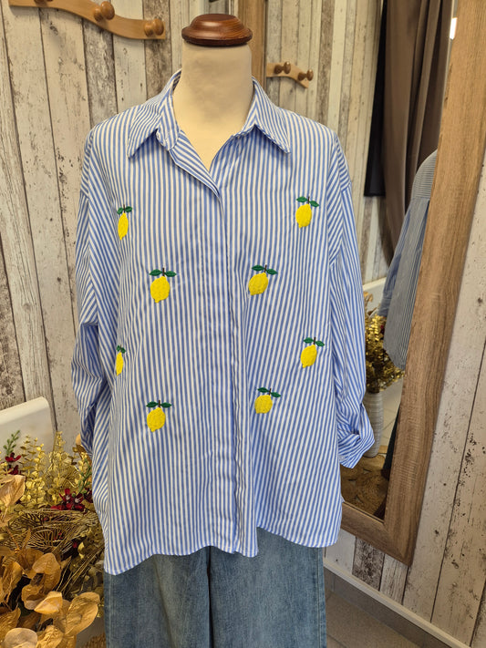 Chemisier rayé Citron TU