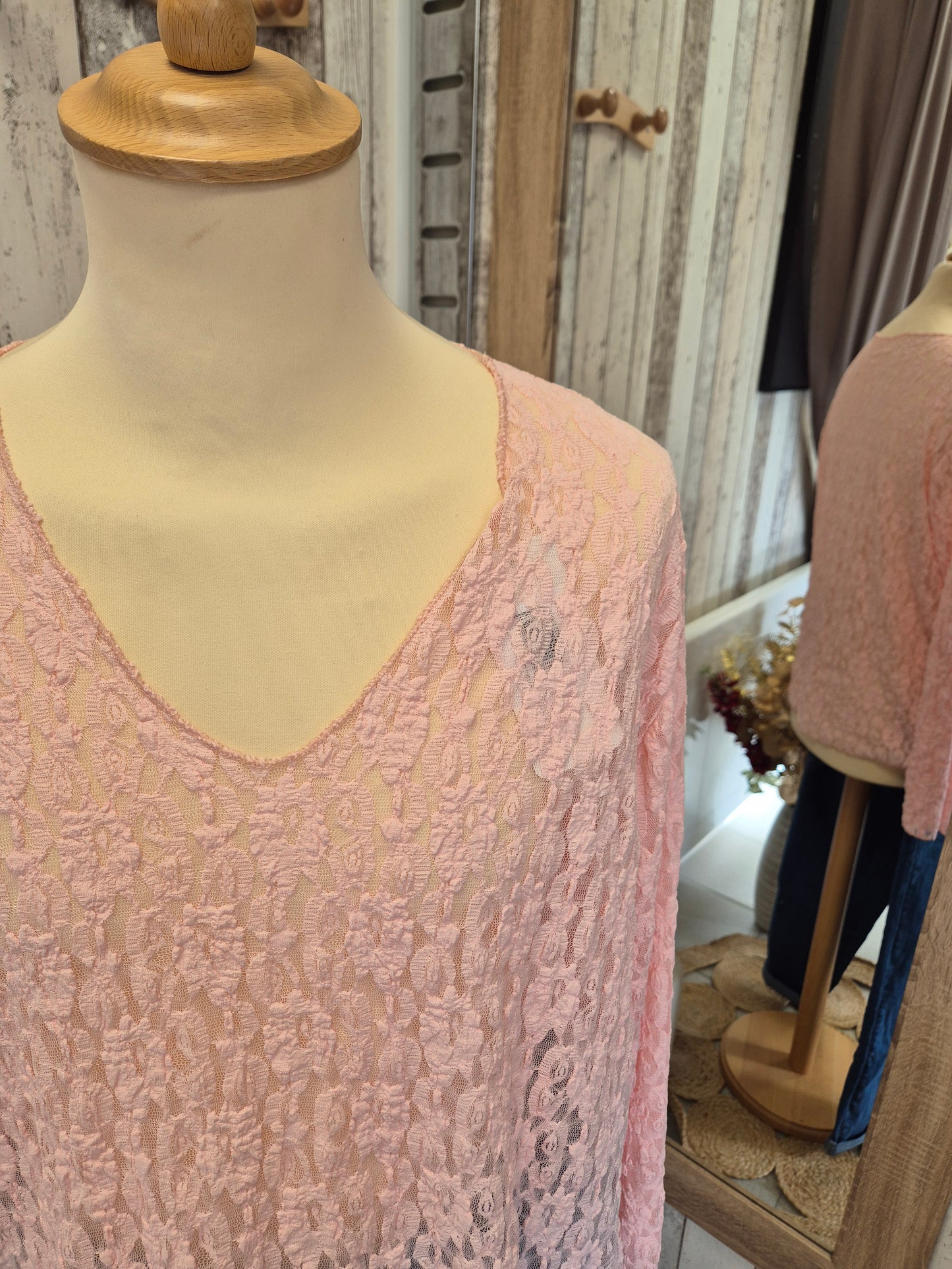 Top Dentelle Col V TU