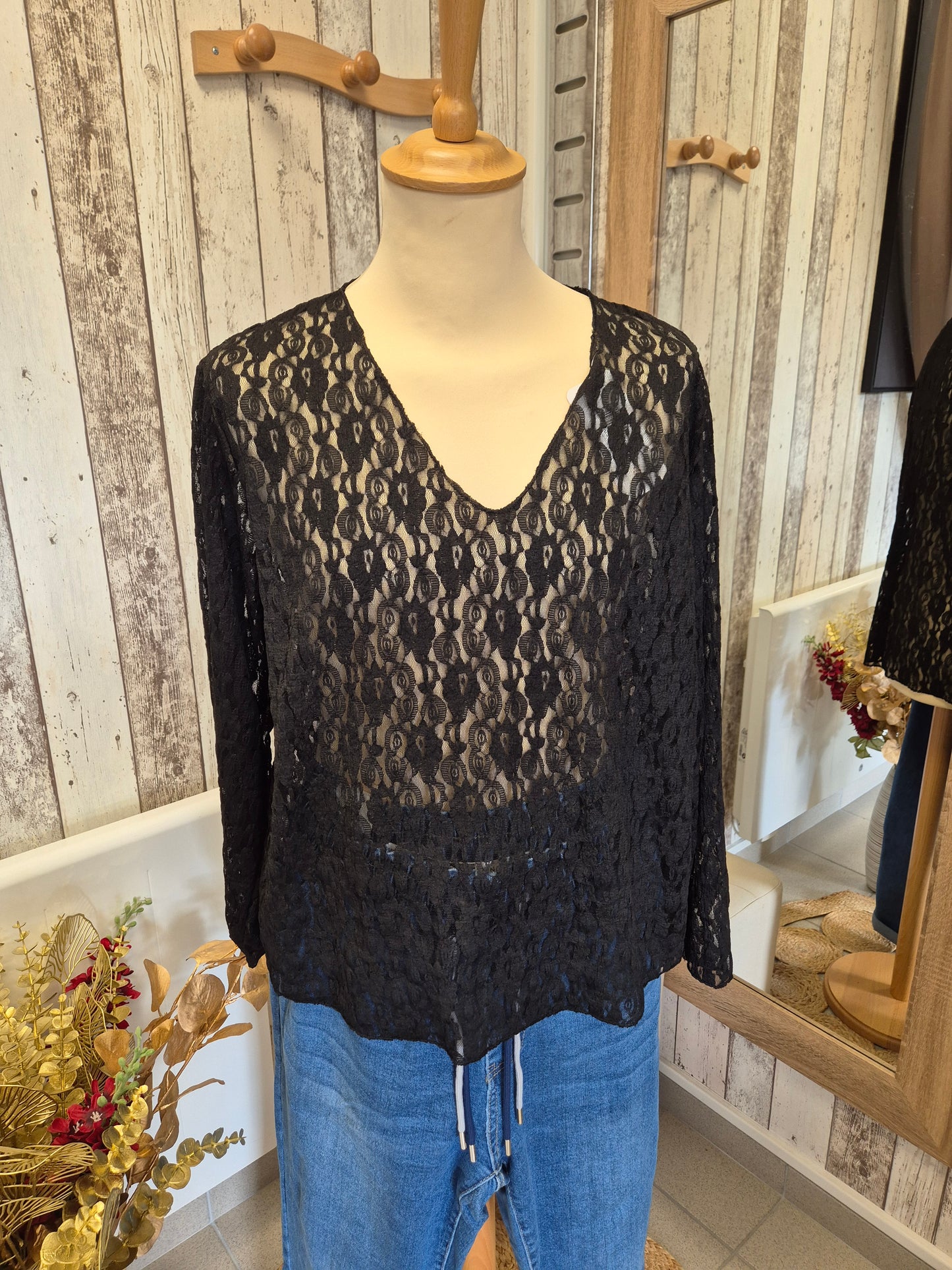 Top Dentelle Col V TU