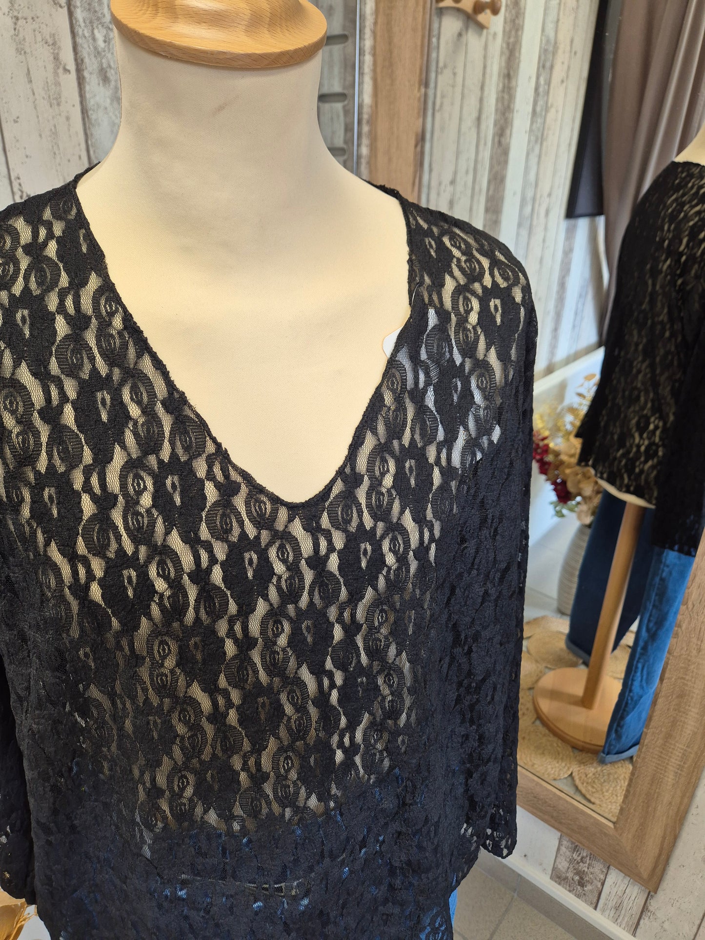 Top Dentelle Col V TU