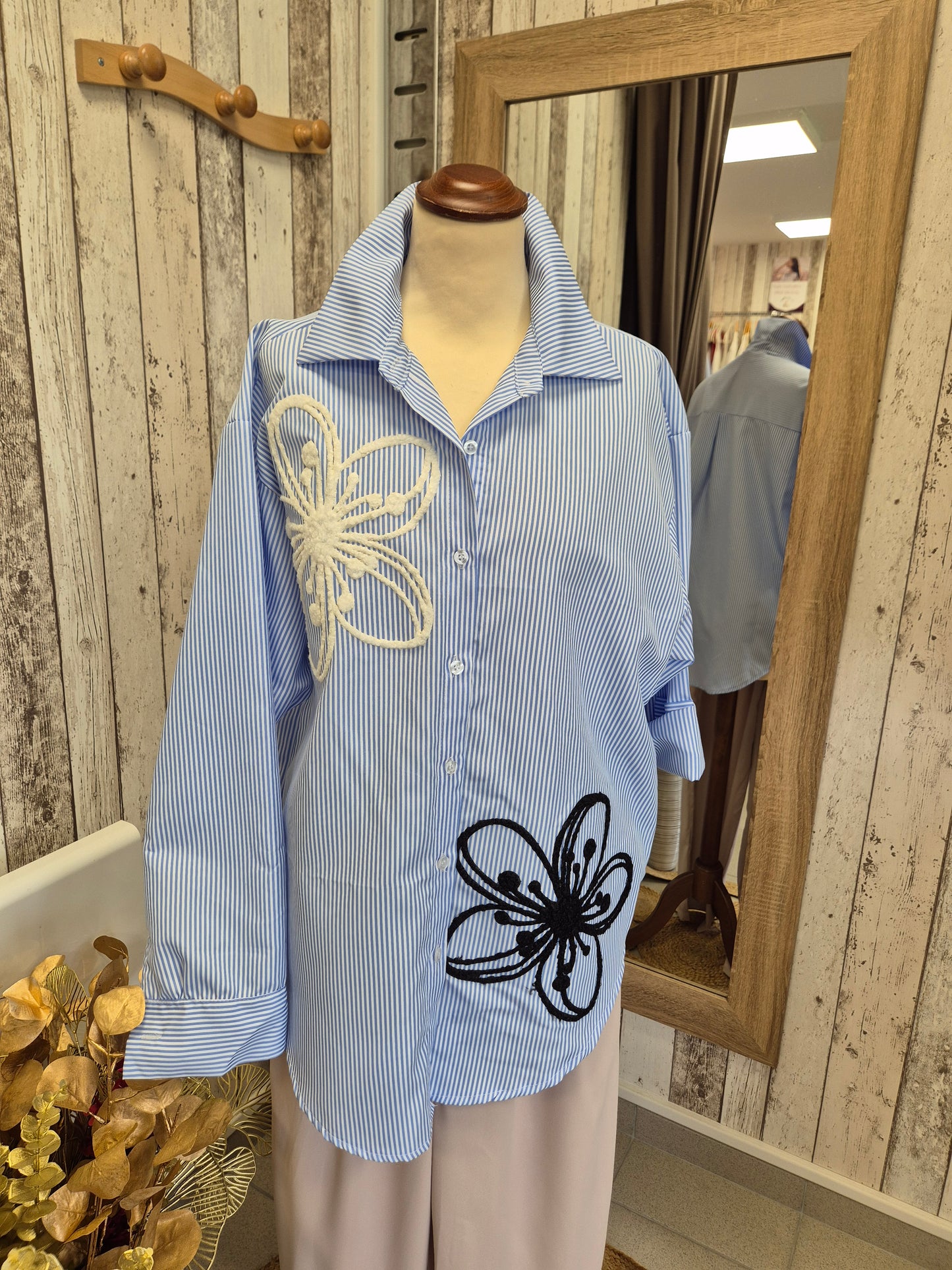 Chemisier Rayé  Fleur TU