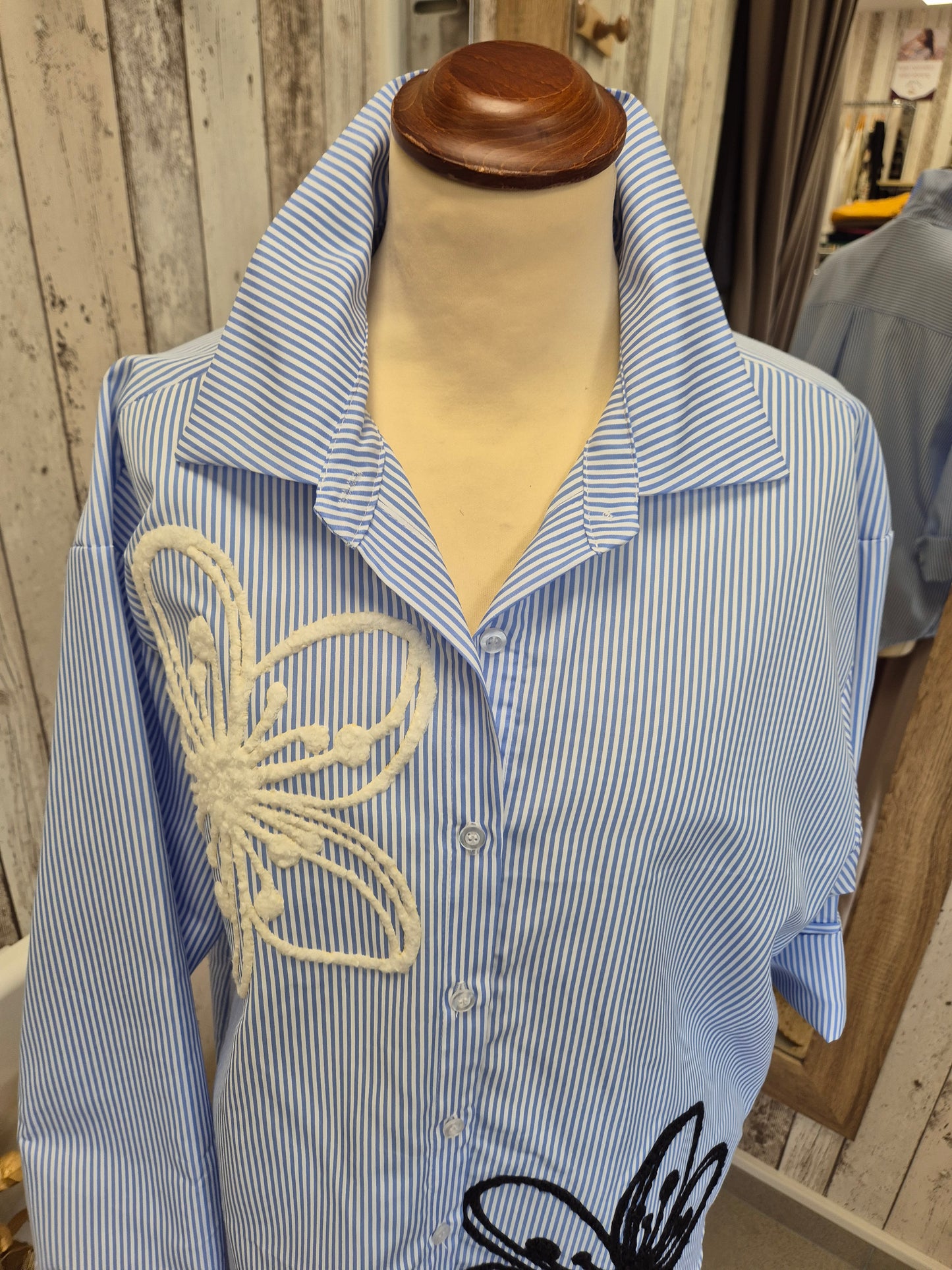 Chemisier Rayé  Fleur TU