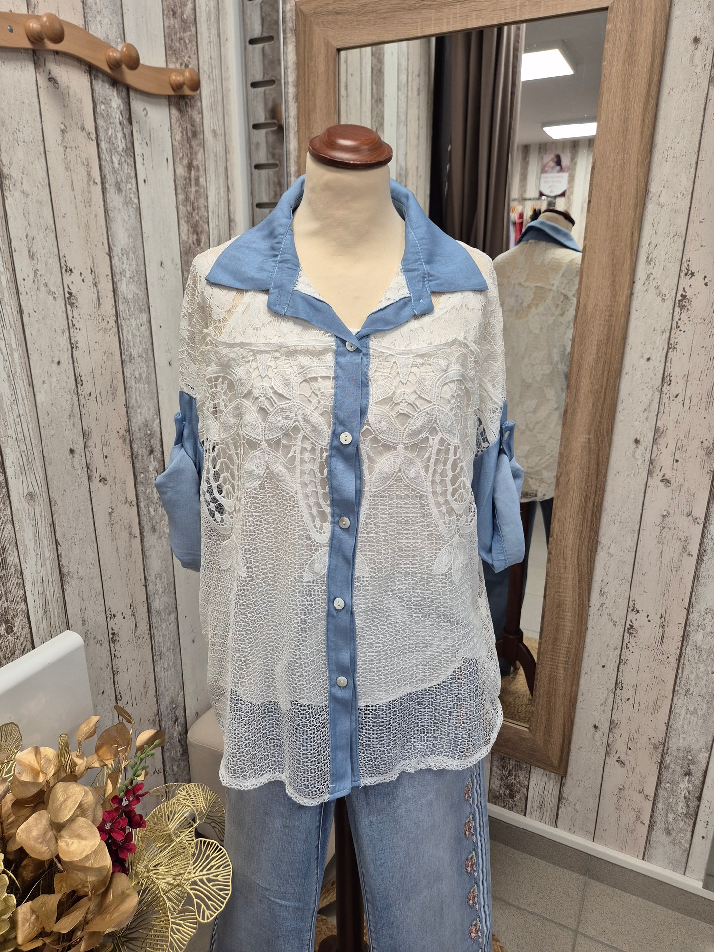 Chemiser Jeans Dentelle TU