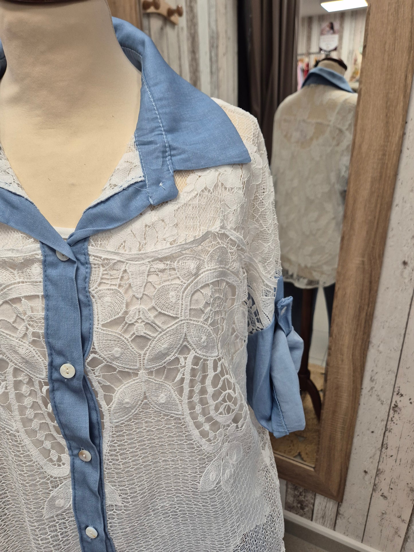 Chemiser Jeans Dentelle TU