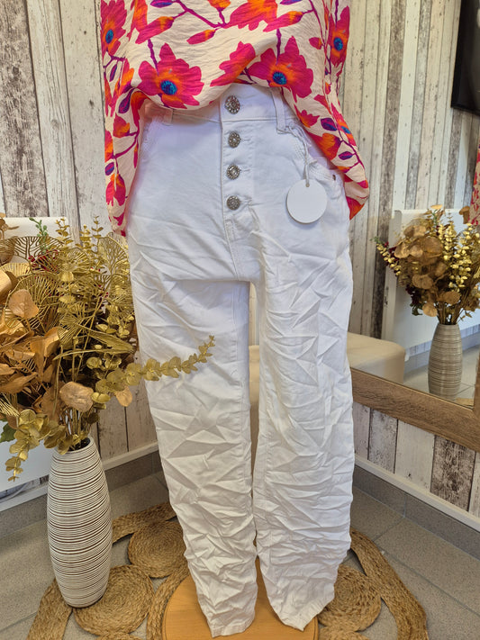 Jeans Karostar Blanc