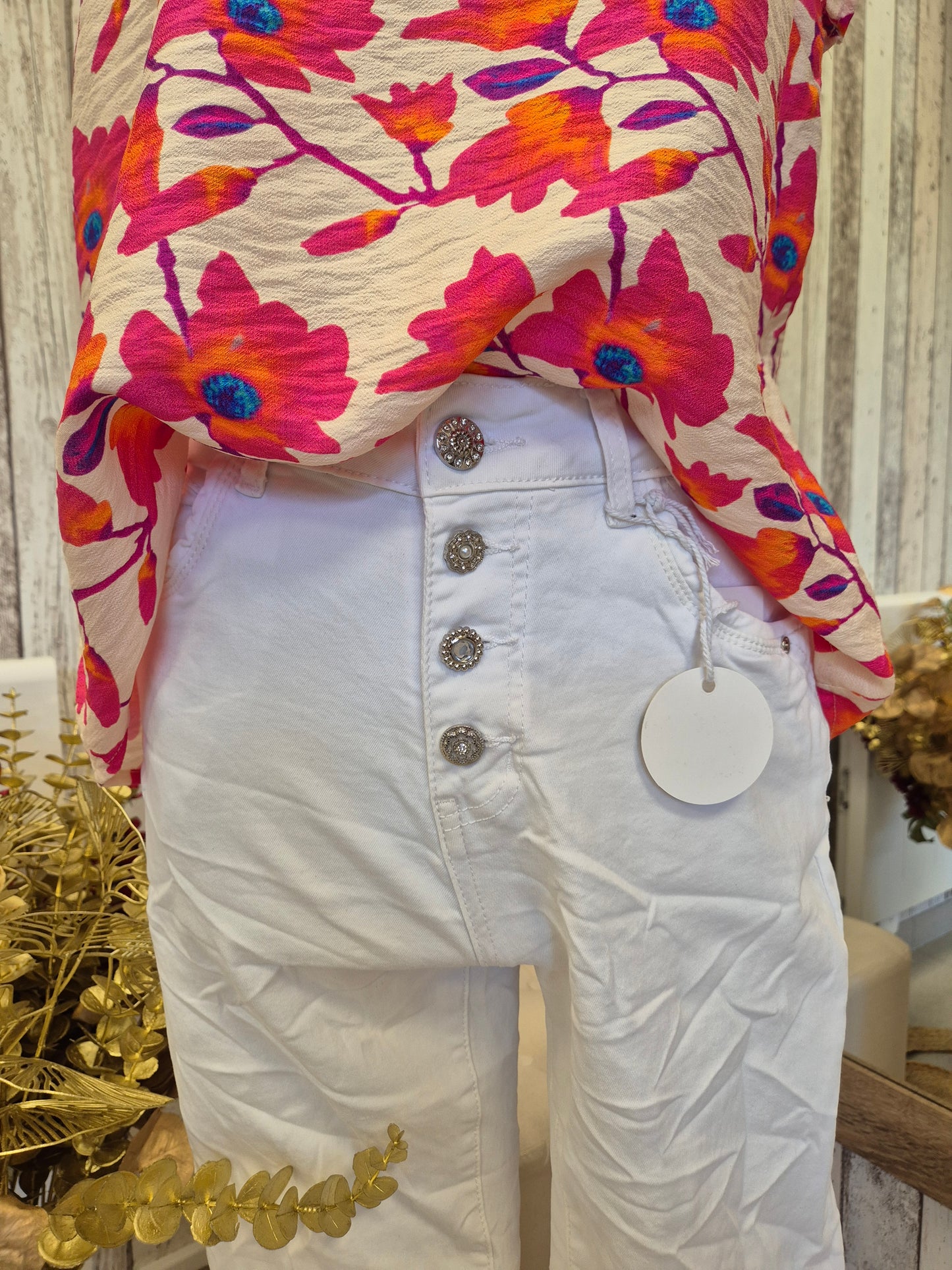 Jeans Karostar Blanc