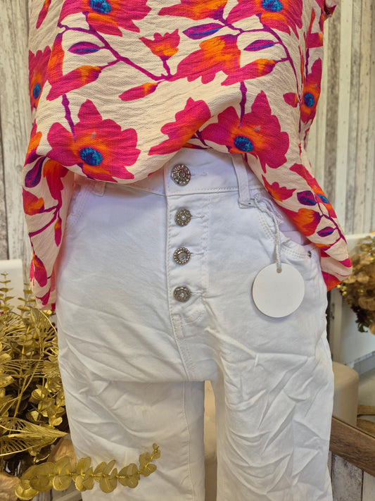 Jeans Karostar Blanc