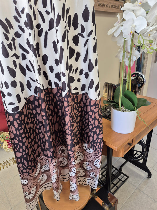 Robe longue léopard TU