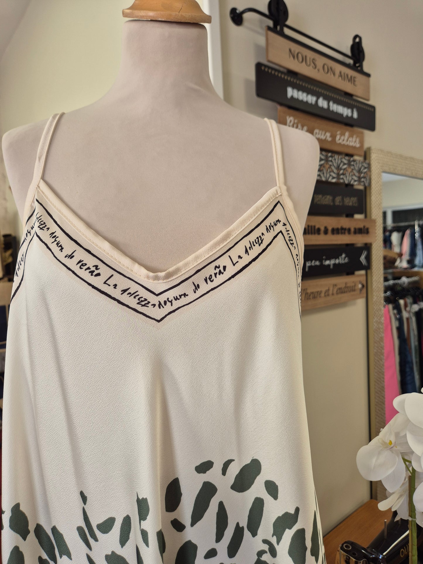 Robe longue léopard TU