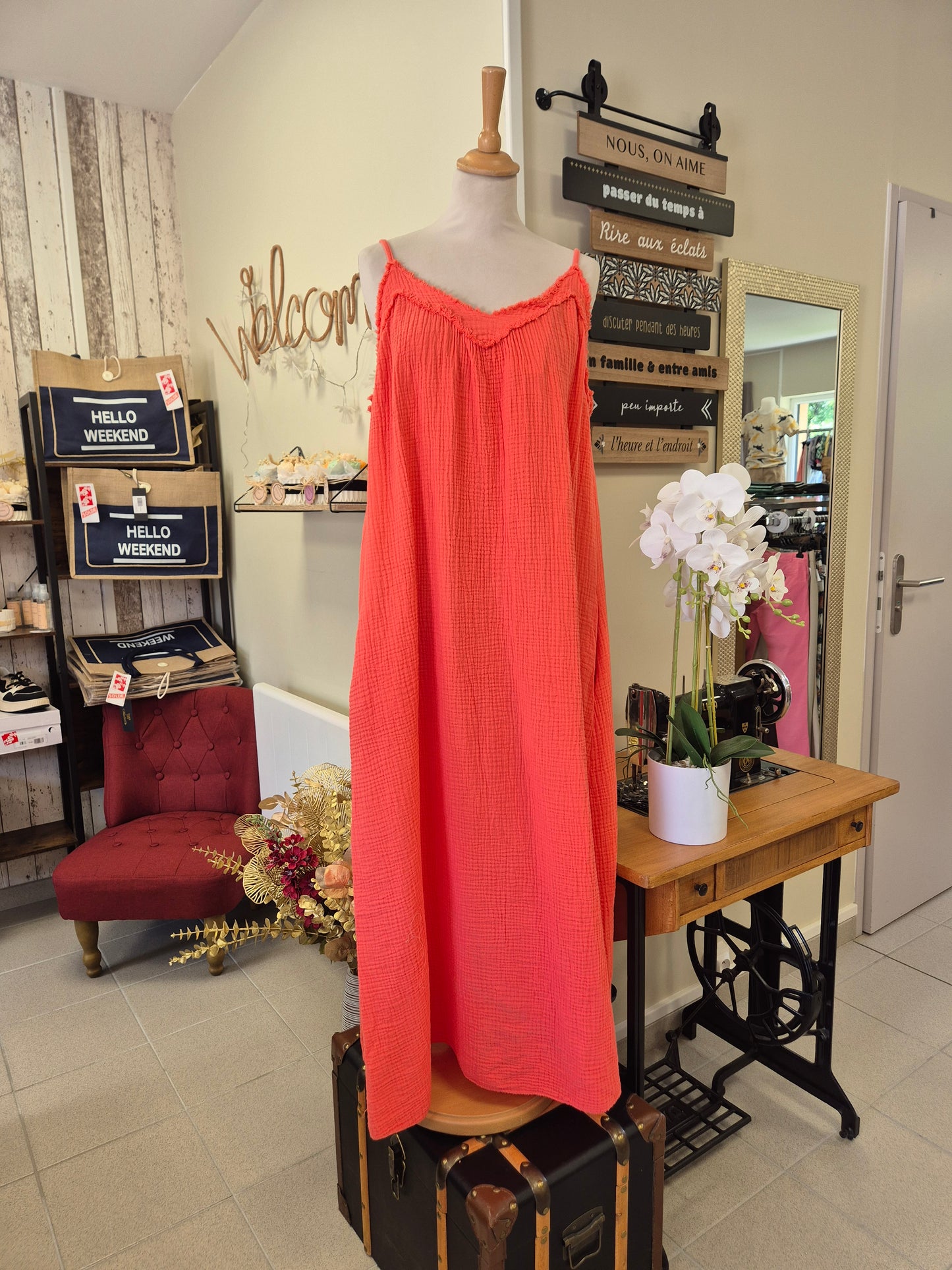 Robe longue GAZE DE COTON TUGT